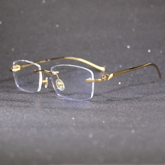 Montatura per occhiali trasparente per donna e uomo Carter Eyewear su occhiali da lettura per computer Accessori trasparenti per la decorazione della pantera