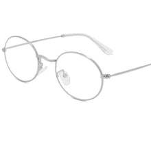 Load image into Gallery viewer, Clear Lens Small Oval women's eyeglasses frame Men Metal Computer Glasses Vintage Luxury Brand Round Blue Light Glasses