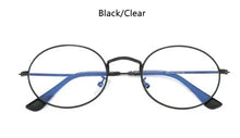 Load image into Gallery viewer, Clear Lens Small Oval women's eyeglasses frame Men Metal Computer Glasses Vintage Luxury Brand Round Blue Light Glasses