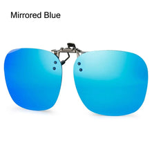 Load image into Gallery viewer, Clip-On Polarized Sunglasses Convenient Flip-up Metal Clip Sun Glasses for Prescription Glasses Rimless Polygonal Shades Unisex