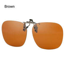Load image into Gallery viewer, Clip-On Polarized Sunglasses Convenient Flip-up Metal Clip Sun Glasses for Prescription Glasses Rimless Polygonal Shades Unisex