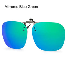 Load image into Gallery viewer, Clip-On Polarized Sunglasses Convenient Flip-up Metal Clip Sun Glasses for Prescription Glasses Rimless Polygonal Shades Unisex