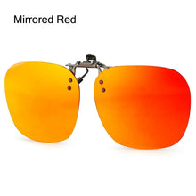 Load image into Gallery viewer, Clip-On Polarized Sunglasses Convenient Flip-up Metal Clip Sun Glasses for Prescription Glasses Rimless Polygonal Shades Unisex