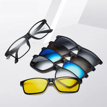 Carica l&#39;immagine nel visualizzatore di Gallery, Clip on Sunglasses 5+1 Magnetic Polarized Sun Glasses for Men Driving Fishing  Shades for Women Travel Beach Summer Glass