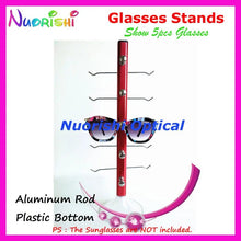 Load image into Gallery viewer, Color Aluminum Alloy Eyewear Glasses Sunglass Store On Counter Display Shelf Rack Stand Show 5pcs eyeglass CK420-5 Free Shipping