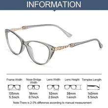 Load image into Gallery viewer, Color Computer Goggles Diopter +1.0~+4.0 Cat Eye Reading Glasses Hyperopia Glasses HD Gradient Presbyopic Eyeglasses