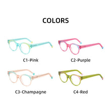 Load image into Gallery viewer, Colorful Transparent Acetate Eyeglasses Women Oval Handmade Trend Glasses Frames Optical Prescription Spectacles VA6503