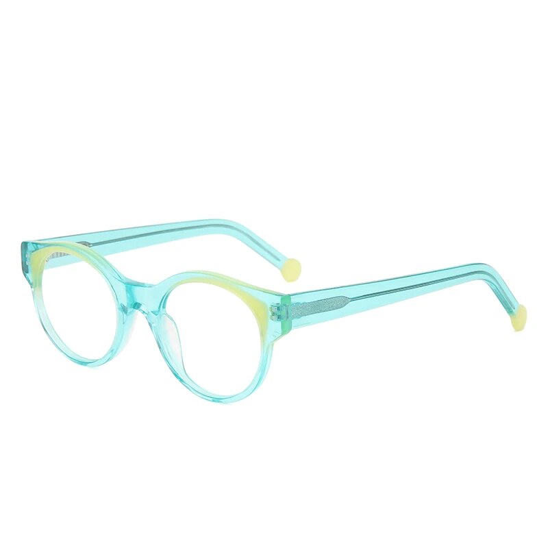 Colorful Transparent Acetate Eyeglasses Women Oval Handmade Trend Glasses Frames Optical Prescription Spectacles VA6503