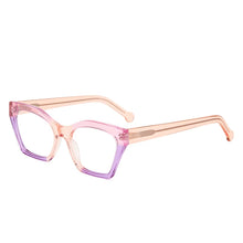 Load image into Gallery viewer, Colorful Transparent Acetate Eyeglasses Women Square Handmade Splicing Glasses Frames Optical Prescription Spectacles VA6007