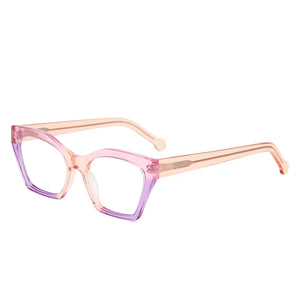 Colorful Transparent Acetate Eyeglasses Women Square Handmade Splicing Glasses Frames Optical Prescription Spectacles VA6007