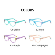 Load image into Gallery viewer, Colorful Transparent Thick Acetate Eyeglasses Women Oval Trend Brand Design Glasses Frame Prescription Spectacles VA6006
