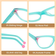 Load image into Gallery viewer, Colorful Transparent Thick Acetate Eyeglasses Women Oval Trend Brand Design Glasses Frame Prescription Spectacles VA6006