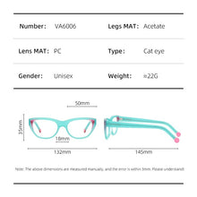 Load image into Gallery viewer, Colorful Transparent Thick Acetate Eyeglasses Women Oval Trend Brand Design Glasses Frame Prescription Spectacles VA6006