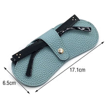 Load image into Gallery viewer, Convenient Anti Pressure PU Leather Sunglasses Storage Bag Spectacle Case Glasses Case Protective Cover Hanging Eyewear Holder