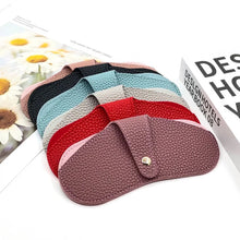 Load image into Gallery viewer, Convenient Anti Pressure PU Leather Sunglasses Storage Bag Spectacle Case Glasses Case Protective Cover Hanging Eyewear Holder