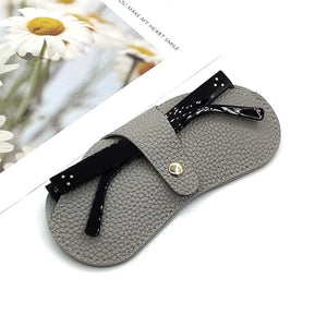 Convenient Anti Pressure PU Leather Sunglasses Storage Bag Spectacle Case Glasses Case Protective Cover Hanging Eyewear Holder