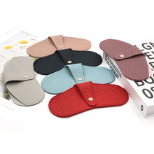 Load image into Gallery viewer, Convenient Anti Pressure PU Leather Sunglasses Storage Bag Spectacle Case Glasses Case Protective Cover Hanging Eyewear Holder