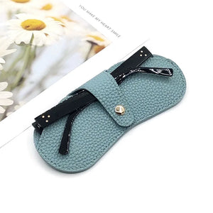 Convenient Anti Pressure PU Leather Sunglasses Storage Bag Spectacle Case Glasses Case Protective Cover Hanging Eyewear Holder