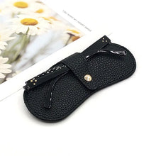 Load image into Gallery viewer, Convenient Anti Pressure PU Leather Sunglasses Storage Bag Spectacle Case Glasses Case Protective Cover Hanging Eyewear Holder