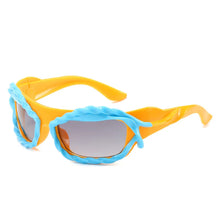 Carica l'immagine nel visualizzatore di Gallery, Cool Futuristic Sunglasses Women Brand Design Irregular Candy Colors Hip Hop Sunglasses Girl Y2K Steampunk 2000'S Goggle