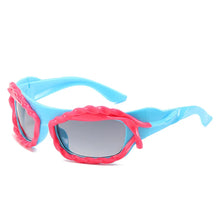 Carica l'immagine nel visualizzatore di Gallery, Cool Futuristic Sunglasses Women Brand Design Irregular Candy Colors Hip Hop Sunglasses Girl Y2K Steampunk 2000'S Goggle