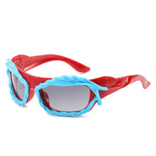 Carica l'immagine nel visualizzatore di Gallery, Cool Futuristic Sunglasses Women Brand Design Irregular Candy Colors Hip Hop Sunglasses Girl Y2K Steampunk 2000'S Goggle