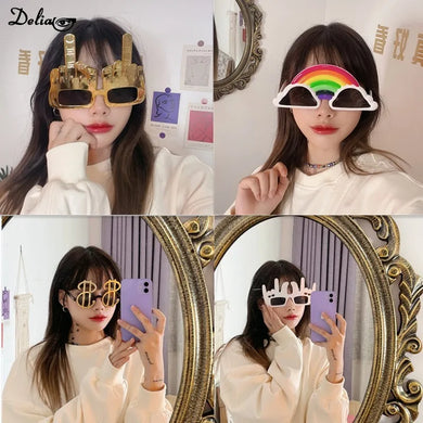 Creative Vertical Middle Finger Glasses Decoration Props Funny Sunglasses Dance Party Performance Selfie Props Glasses