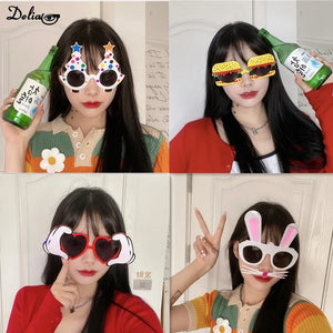 Creative Vertical Middle Finger Glasses Decoration Props Funny Sunglasses Dance Party Performance Selfie Props Glasses