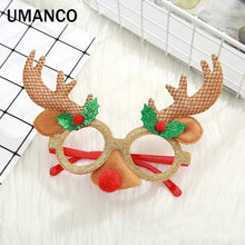 Load image into Gallery viewer, Cute Cartoon Non-woven Fabric Christmas Party Funny Glasses for Kids Women Men Santa Claus Christmas Tree 2024  Year Gift