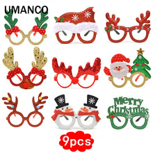 Load image into Gallery viewer, Cute Cartoon Non-woven Fabric Christmas Party Funny Glasses for Kids Women Men Santa Claus Christmas Tree 2024  Year Gift
