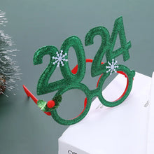 Load image into Gallery viewer, Cute Cartoon Non-woven Fabric Christmas Party Funny Glasses for Kids Women Men Santa Claus Christmas Tree 2024  Year Gift
