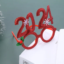 Load image into Gallery viewer, Cute Cartoon Non-woven Fabric Christmas Party Funny Glasses for Kids Women Men Santa Claus Christmas Tree 2024  Year Gift