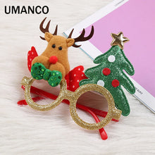 Load image into Gallery viewer, Cute Cartoon Non-woven Fabric Christmas Party Funny Glasses for Kids Women Men Santa Claus Christmas Tree 2024  Year Gift