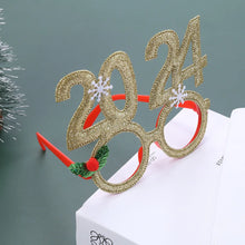 Load image into Gallery viewer, Cute Cartoon Non-woven Fabric Christmas Party Funny Glasses for Kids Women Men Santa Claus Christmas Tree 2024  Year Gift