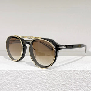 DB High Street Round Flip Sunglasses Men Classical Acetate Handmade Designer Eyeglasses Luxury Brand Original Women Eyewear