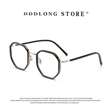 DDDLONG Square Anti Blue Light Glasses Prescription Eyeglasses Frame For Men Women Optical Lens Can Replaceable Eyewear D10