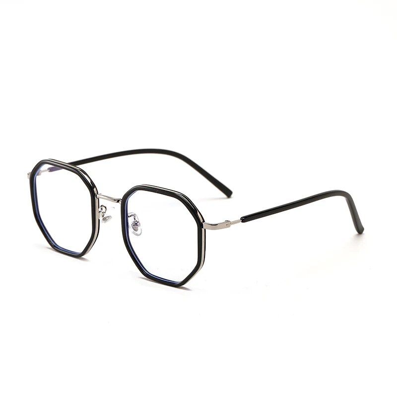 DDDLONG Square Anti Blue Light Glasses Prescription Eyeglasses Frame For Men Women Optical Lens Can Replaceable Eyewear D10