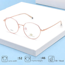 Load image into Gallery viewer, DESIGN Men Titanium Alloy Glasses Frame Women Round Eyewear  Male  Ultralight Eye Myopia Prescription Eyeglasses