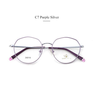 DESIGN Men Titanium Alloy Glasses Frame Women Round Eyewear  Male  Ultralight Eye Myopia Prescription Eyeglasses