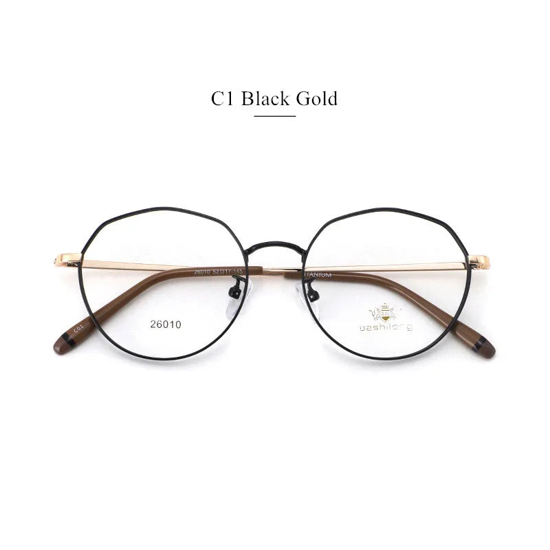 DESIGN Men Titanium Alloy Glasses Frame Women Round Eyewear  Male  Ultralight Eye Myopia Prescription Eyeglasses