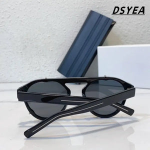 DION Luxury Brand  Acetate Fiber Pilot Men's Sunglasses  Futurism Glasses High Quality Women Hot Style Oval Eyeglasses