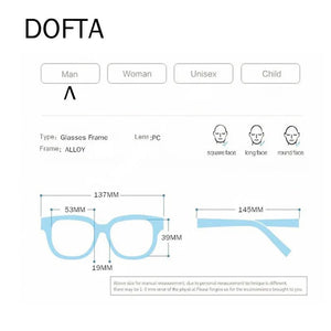 DOFTA Optical Glasses Frame Men Ultralight β Titanium Square Male Full  Myopia Prescription Eyeglasses Frames Eyewear 5262