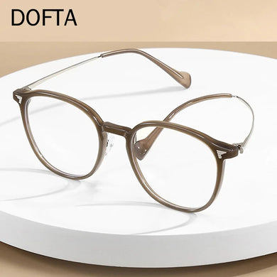 DOFTA Optical Prescription Glasses Frame Women Ultra-light TR90 Alloy Eyewear Men Retro Round Myopia Hyperopia Eyeglasses Frame