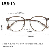 Load image into Gallery viewer, DOFTA Optical Prescription Glasses Frame Women Ultra-light TR90 Alloy Eyewear Men Retro Round Myopia Hyperopia Eyeglasses Frame