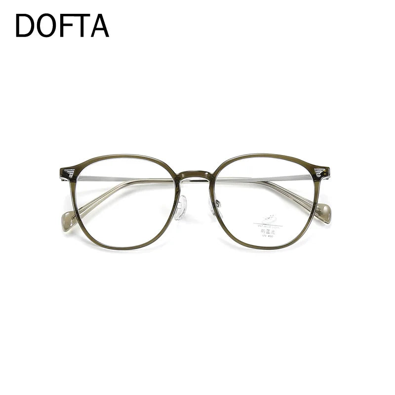 DOFTA Optical Prescription Glasses Frame Women Ultra-light TR90 Alloy Eyewear Men Retro Round Myopia Hyperopia Eyeglasses Frame