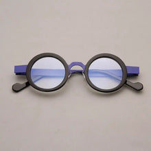 Carica l&#39;immagine nel visualizzatore di Gallery, DSV06 produttore giapponese di qualità montatura per occhiali miopia con montatura rotonda retrò, specchio a luce piatta in metallo artistico maschile e femminile