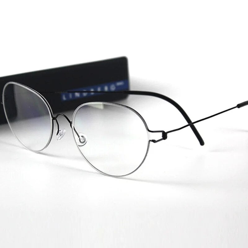 Danish Design pure handmade spectacle frame with prescription spectacle lens men and women's oval frame glasses with myopia anti