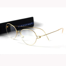 Load image into Gallery viewer, Danish Design pure handmade spectacle frame with prescription spectacle lens men and women&#39;s oval frame glasses with myopia anti