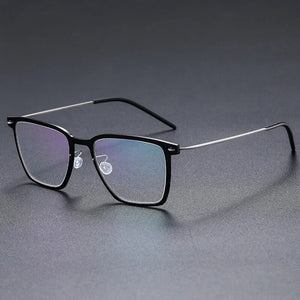 Denmark 6554 Square Myopia Reading Titanium Glasses Frames Men Women Eyeglasses Ultra-light Prescription Gafas Eyewear De Oculos