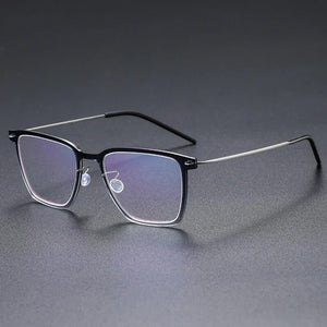 Denmark 6554 Square Myopia Reading Titanium Glasses Frames Men Women Eyeglasses Ultra-light Prescription Gafas Eyewear De Oculos